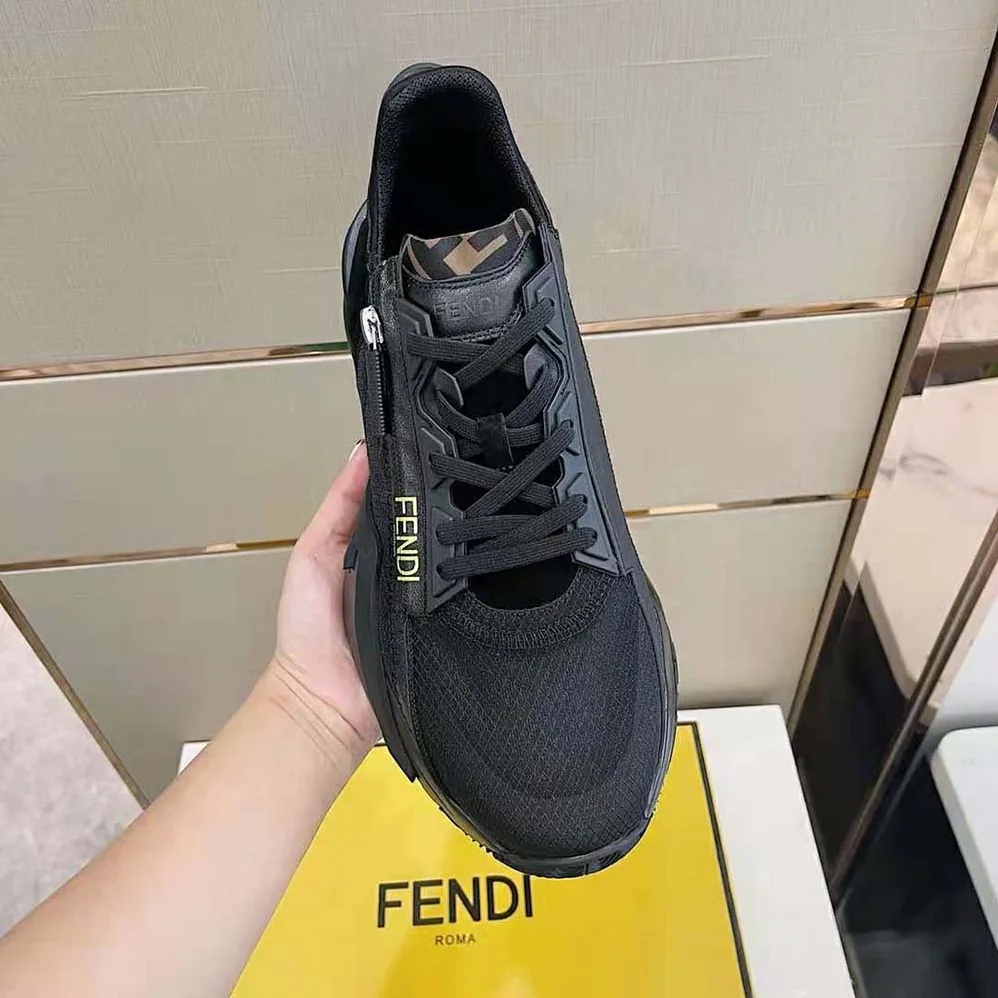 Fendi Shoes Flow Black Nylon Low for Unisex in Tops Fendi Shoes Flow Black Nylon Low for Unisex in Tops