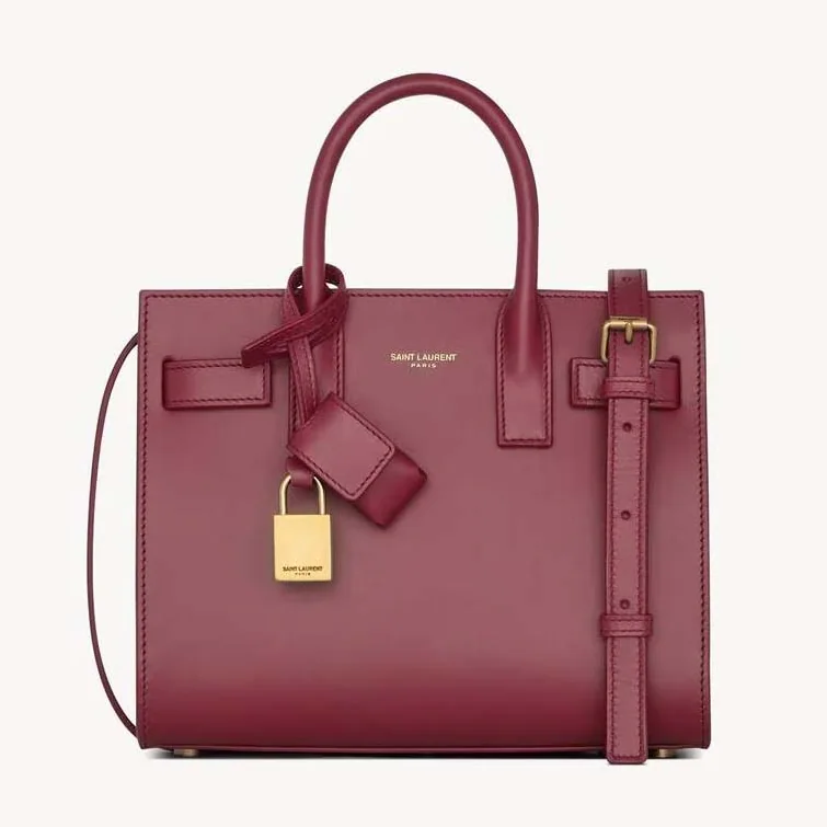 Saint Laurent YSL Sac De Jour in Smooth Leather for Women in Burgundy Saint Laurent YSL Sac De Jour in Smooth Leather for Women in Burgundy