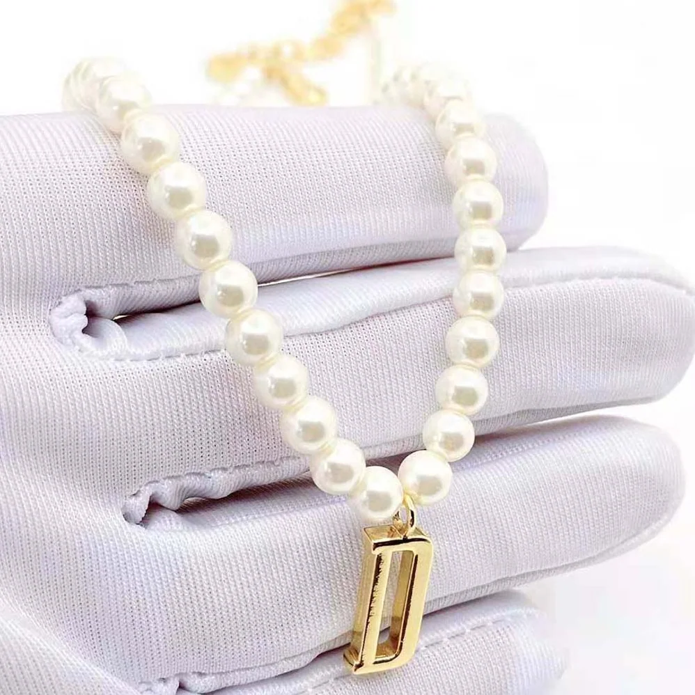 Dior Dio(r)evolution Necklace Gold-Finish Metal and White Resin Pearls for Women