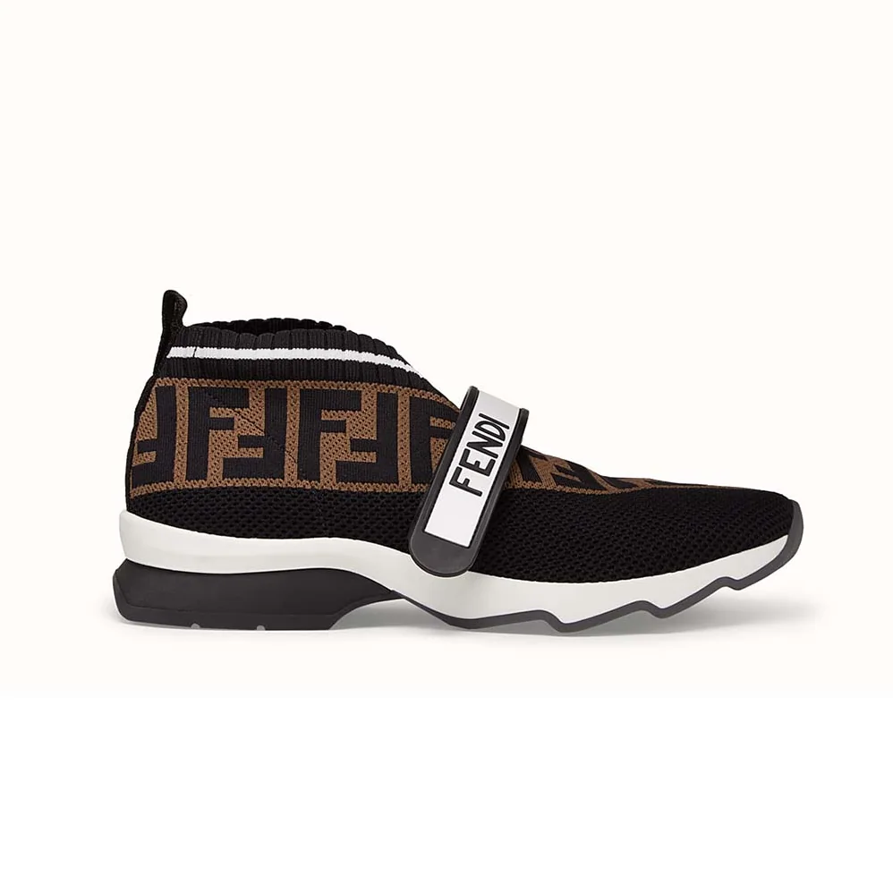 Fendi Shoes Black Fabric Sneakers for Unisex Fendi Shoes Black Fabric Sneakers for Unisex