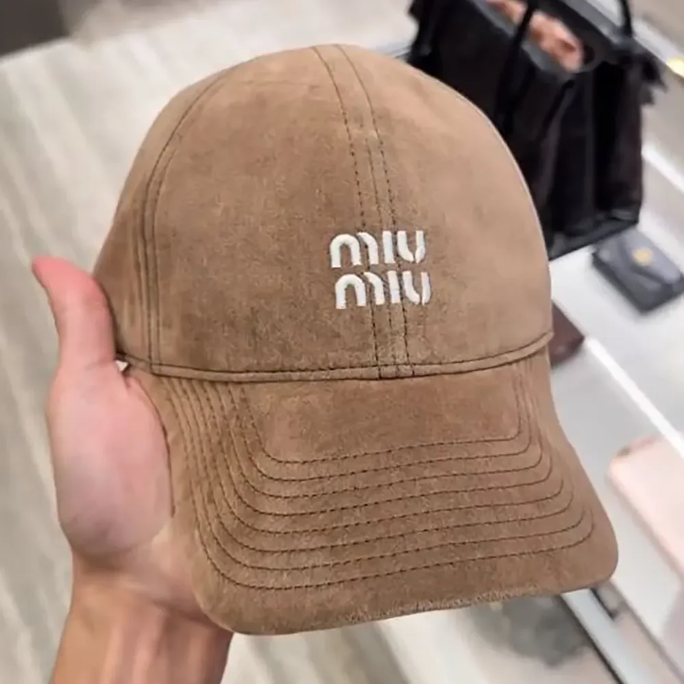Miu Miu Velvet Baseball Cap for Women in Sand/Black Miu Miu Velvet Baseball Cap for Women in Sand/Black