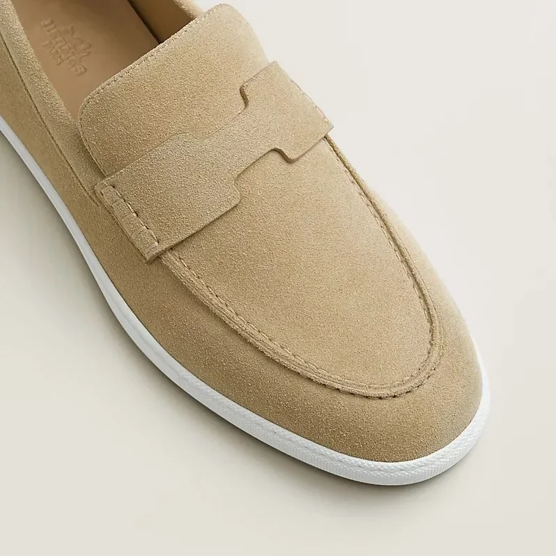 Hermes Job Loafers Beige