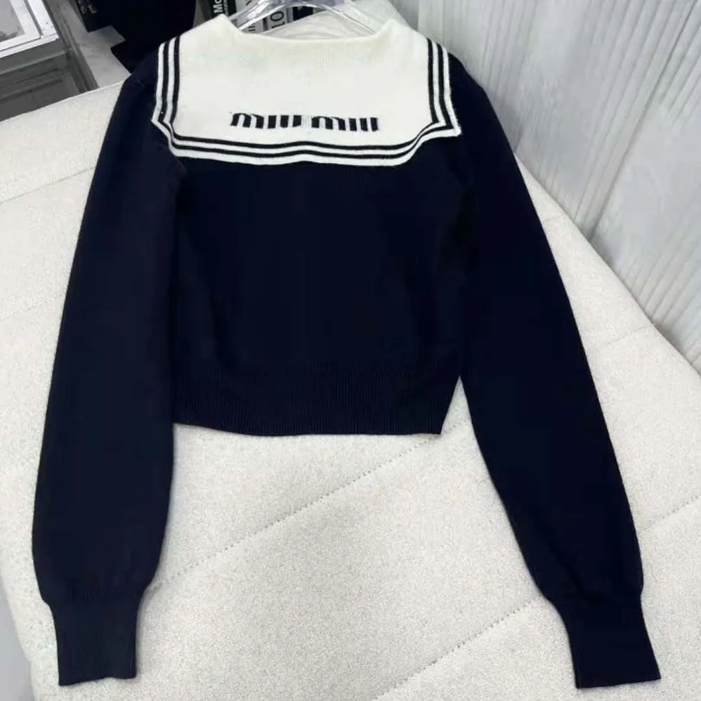 Miu Miu Cashmere Cardigan with Intarsia Logo for Women Miu Miu Cashmere Cardigan with Intarsia Logo for Women