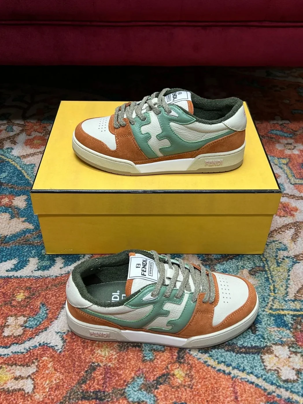 Fendi Match Low Tops In Amaranth 8E8252AI1NF1H1E