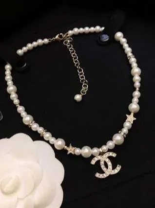 Chanel Diamond Double C Pentagram Necklace Gold Chanel Diamond Double C Pentagram Necklace Gold