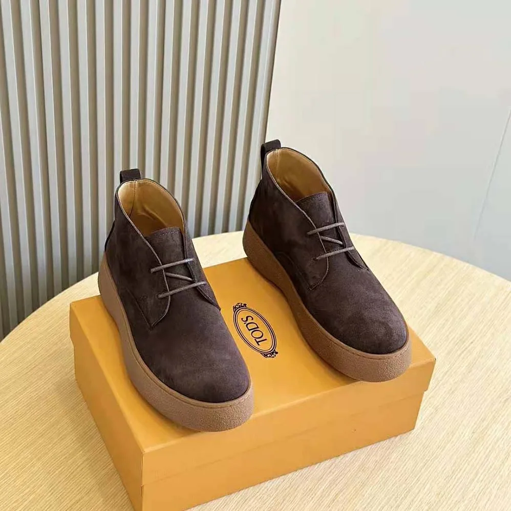 Tod's W. G. Desert Boots in Suede for Men in Chocolate