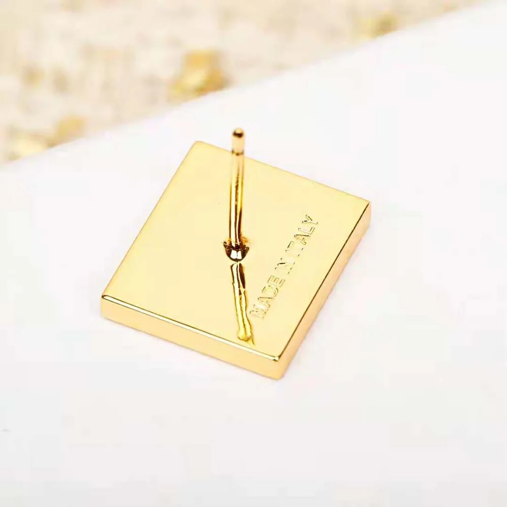 Miu Miu Metal Earrings with Engraved Logo for Women Miu Miu Metal Earrings with Engraved Logo for Women