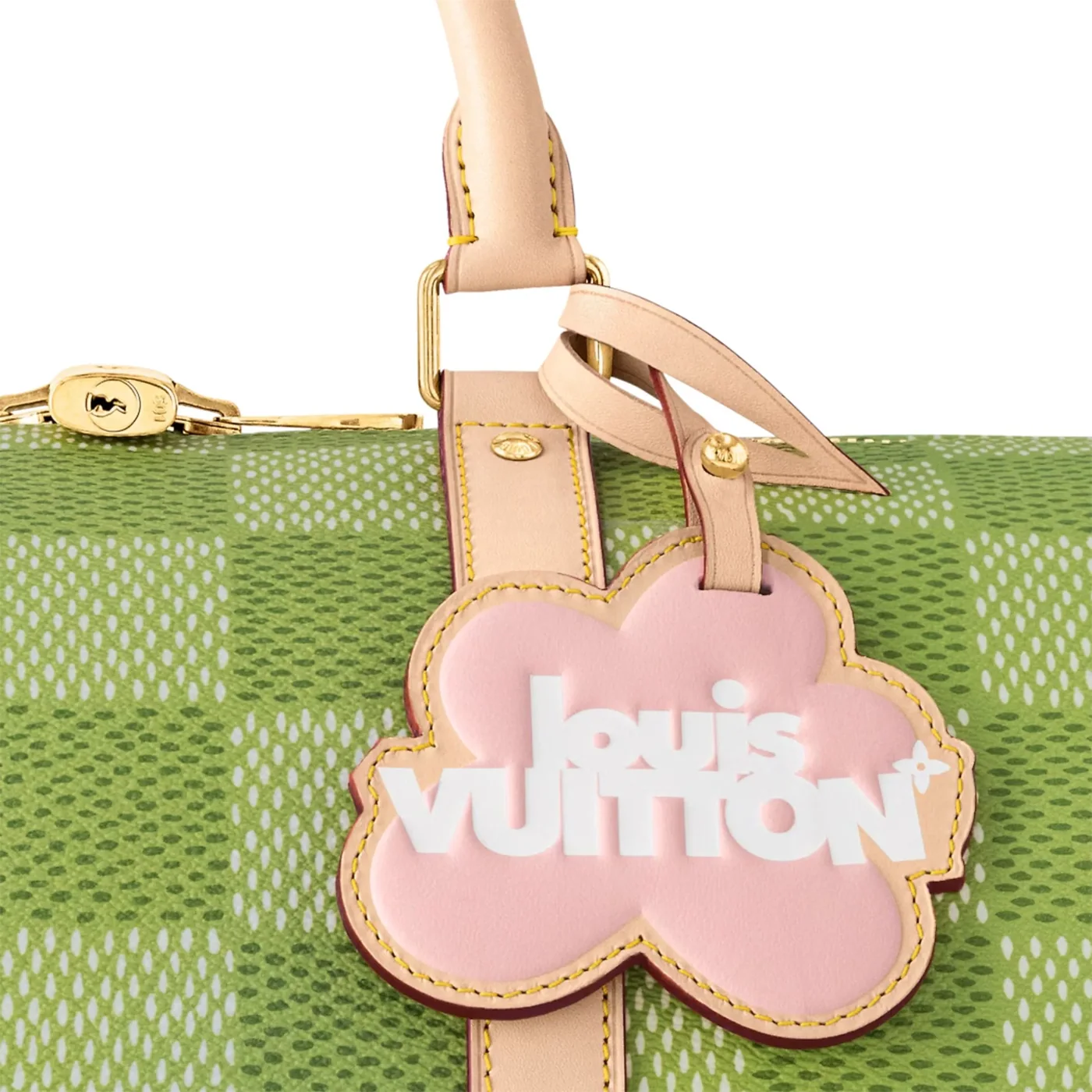 Louis Vuitton Keepall Bandouliere 50 Travel Bag in Green Gold Hardware