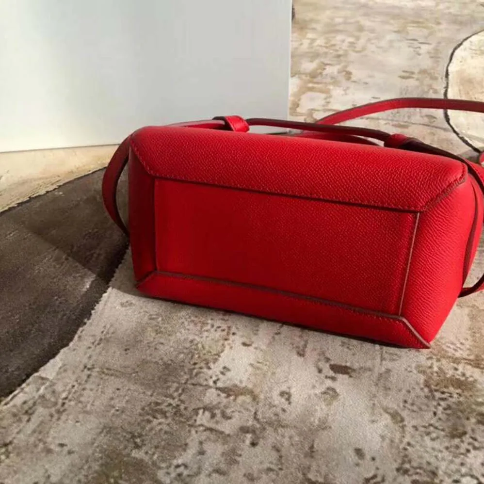 Celine Nano Belt Bag in Grained Calfskin Bag for Women in Red
