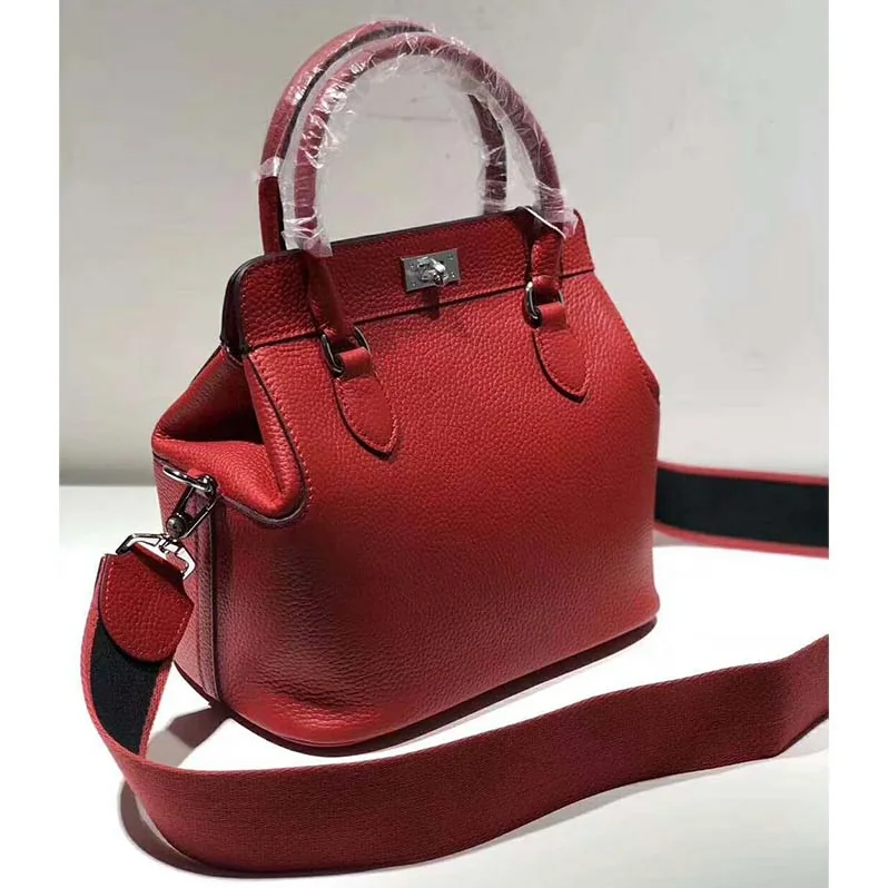 Hermes Toolbox 26 Bag in Calfskin Leather for Women in Maroon