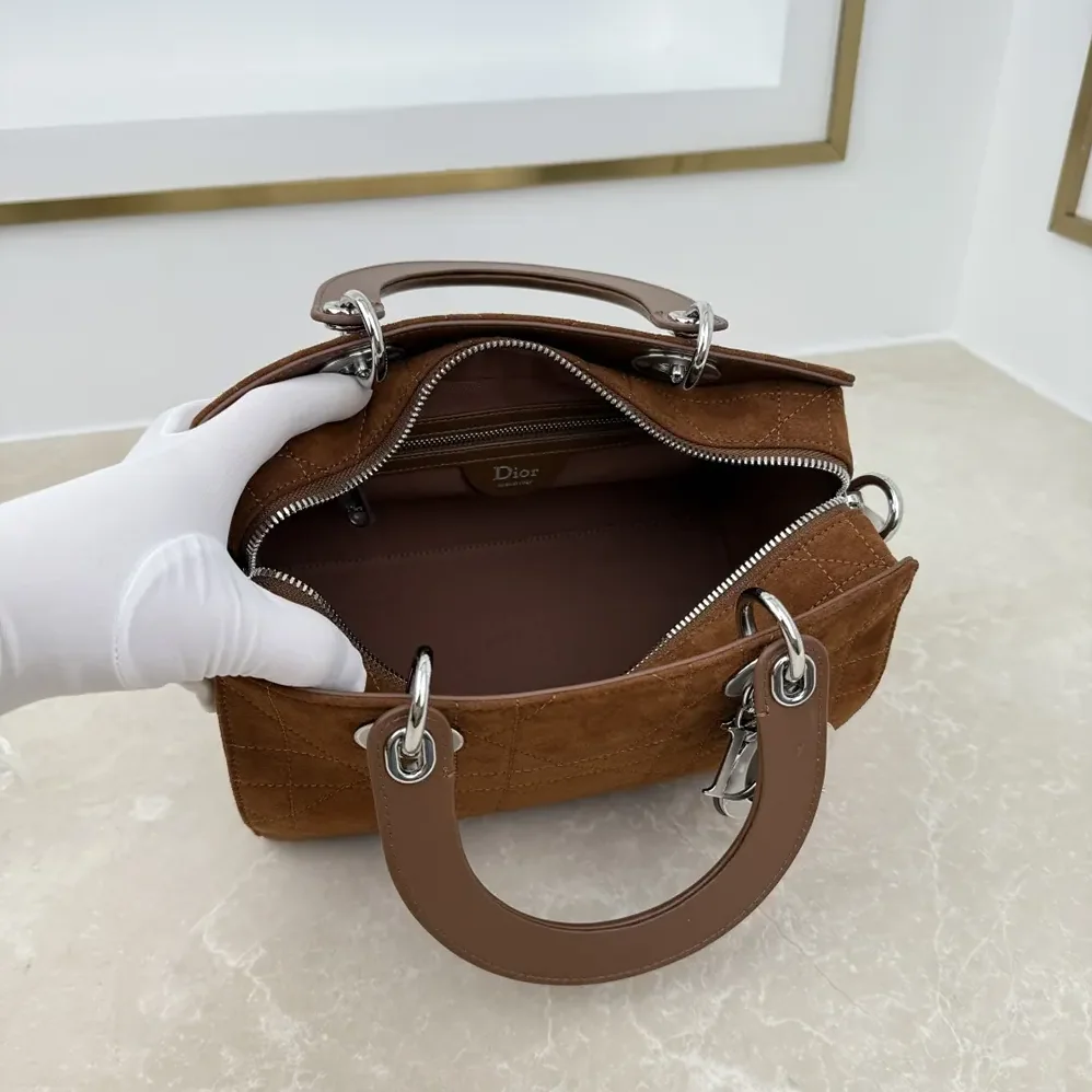 Dior Small Dior Granville Bag Golden Saddle Flat Macrocannage Suede Goatskin for Women Dior Small Dior Granville Bag Golden Saddle Flat Macrocannage Suede Goatskin for Women