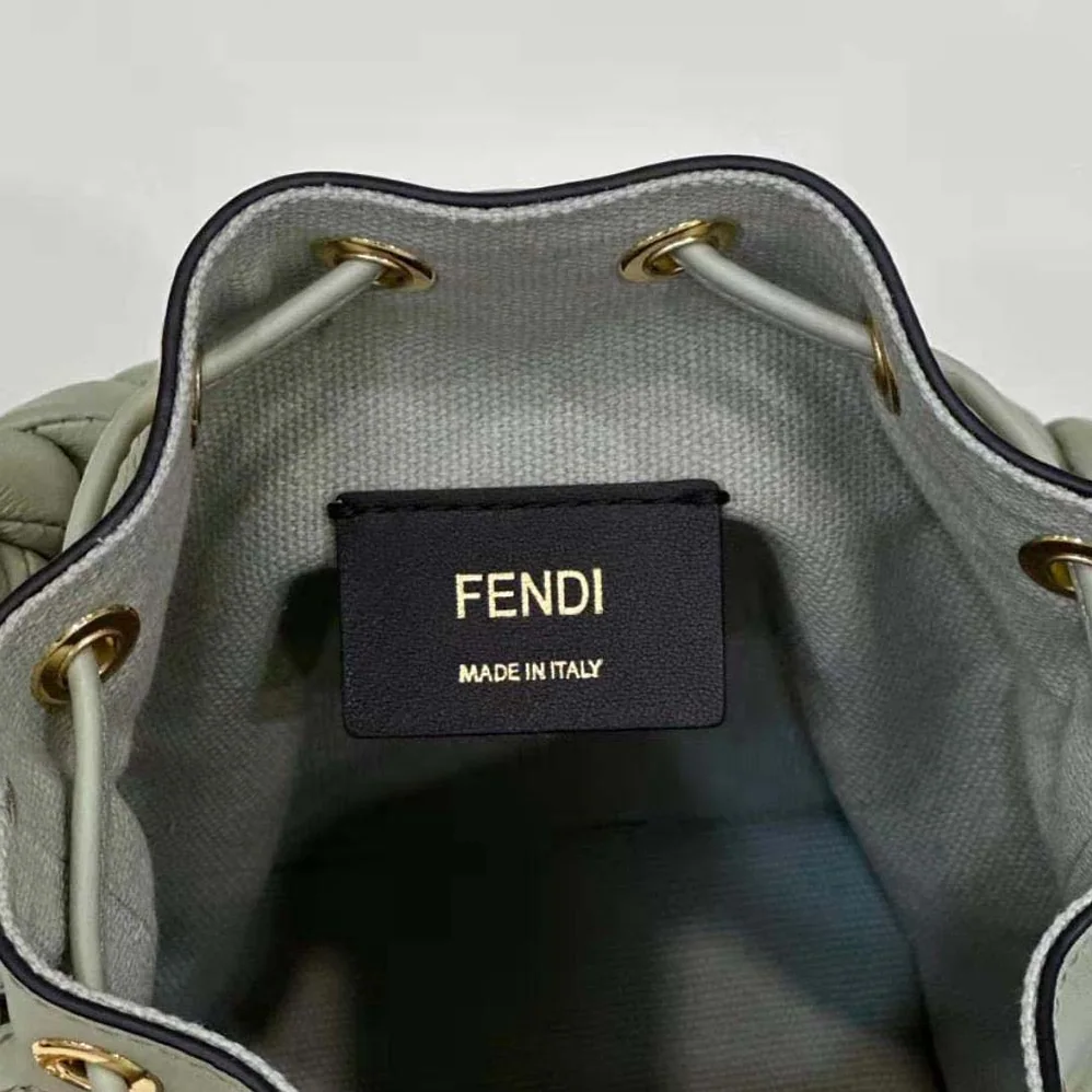 Fendi Mon Tresor Light Green FF Canvas Mini for Women in Bag