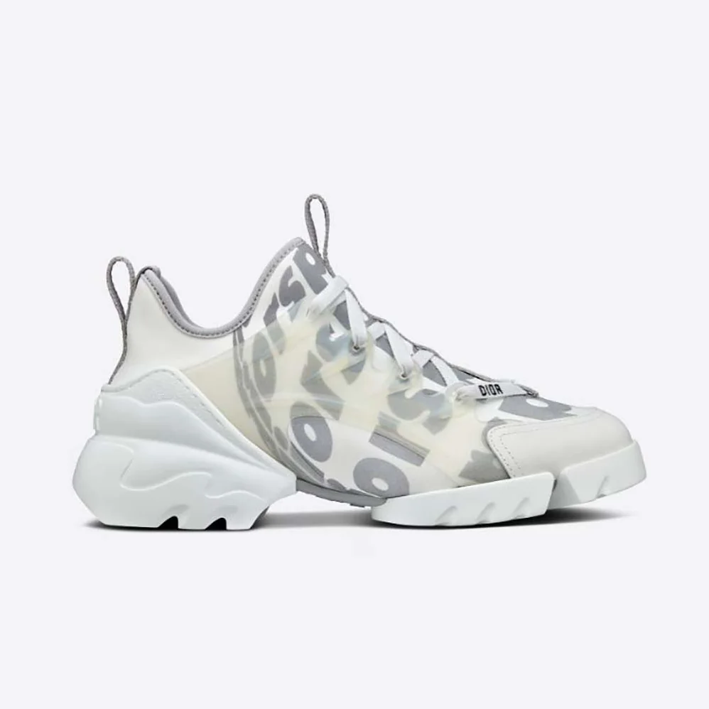 Dior D-connect Sneaker White Dior Spatial Printed Reflective Technical Fabric for Women