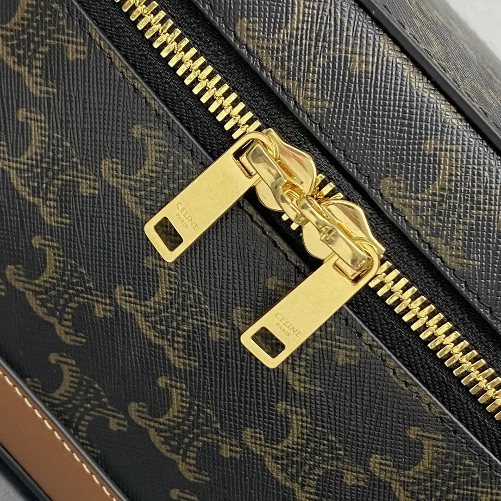 Celine Vanity in Triomphe Canvas and Calfskin-119462BZJ for Women