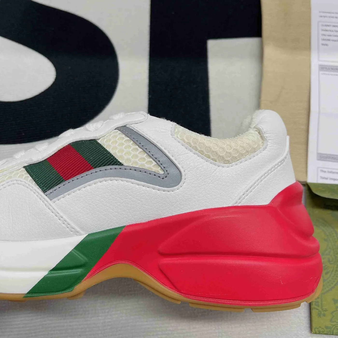 Gucci GG Rhyton Sneaker White And Red