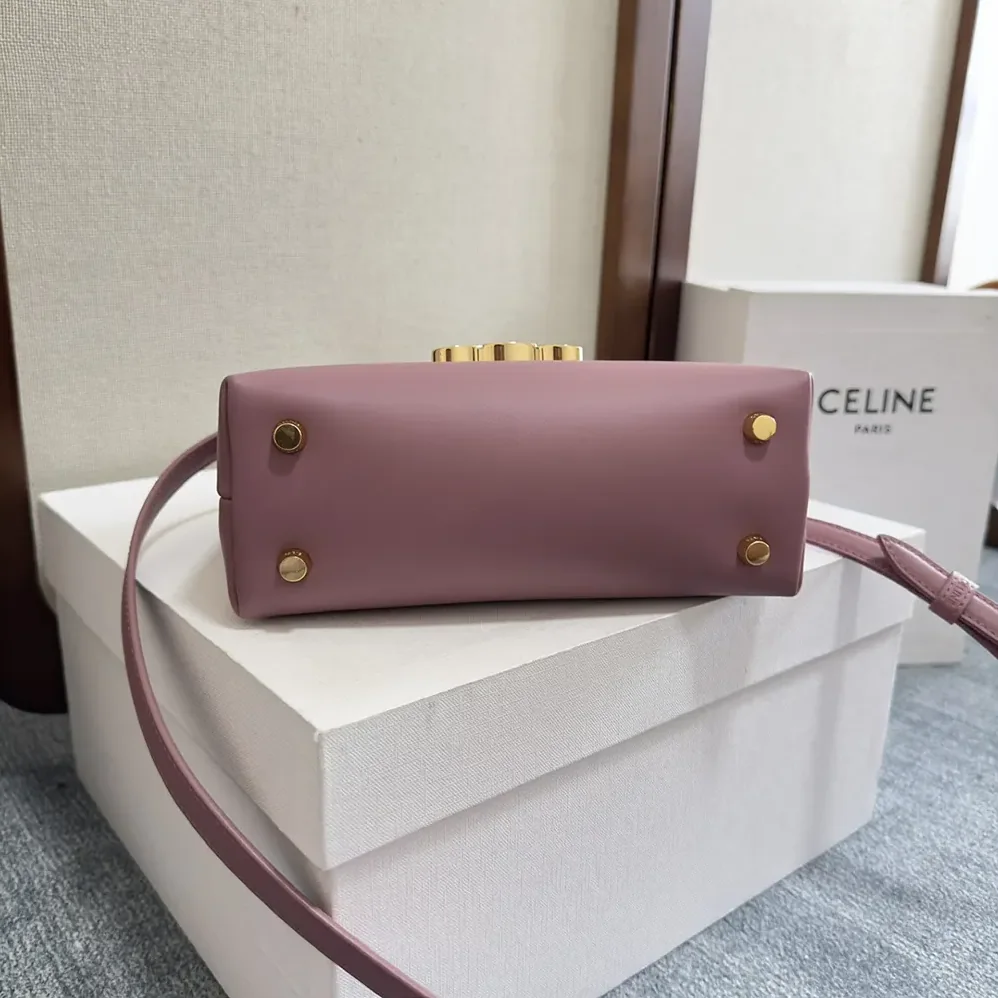Celine Teen Nino Bag in Smooth Satinated Calfskin for Women in Rose
