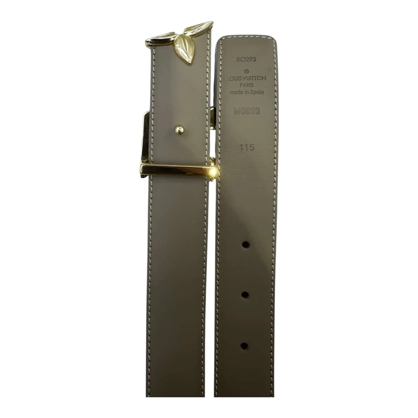 Amazing Iconic Reversible Monogram Grey in Beige Belt