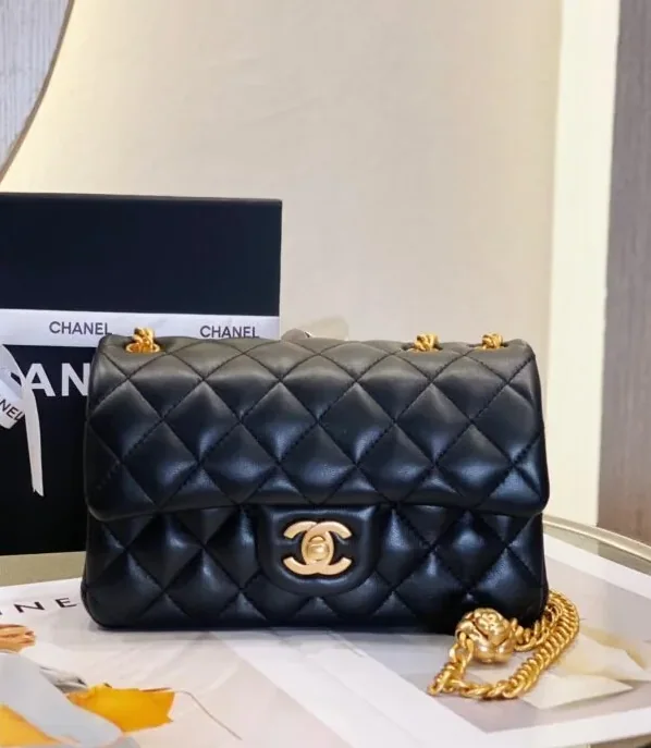 Chanel CC Flap Bag Small Crossbody in Black Gold Hardware