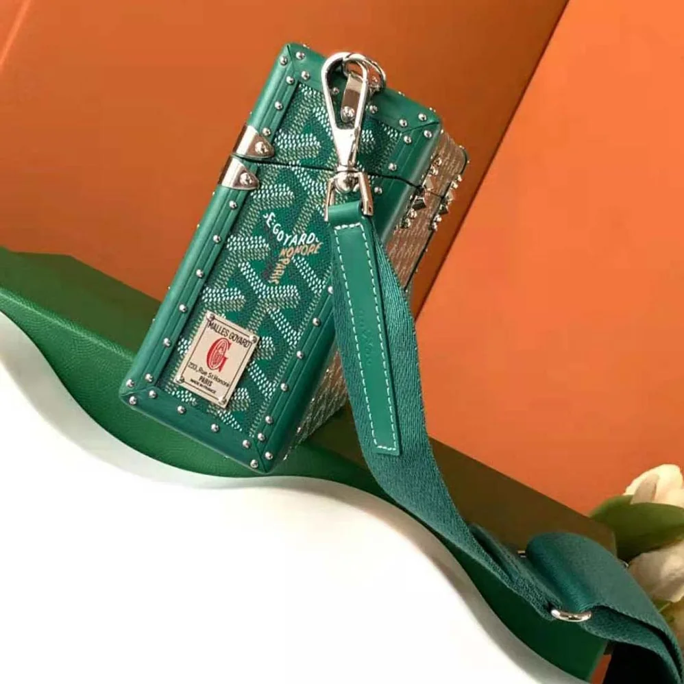 Goyard Cassette Trunk Bag in Goyardine Canvas & Clamecy Cowhide for Women in Green