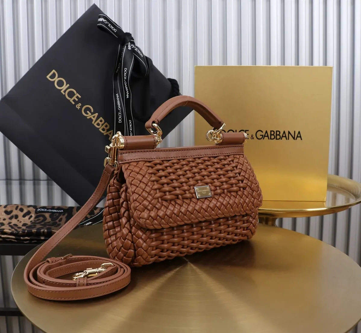 Dolce & Gabbana Small Sicily Handbag Brown / Dolce & Gabbana Small Sicily Handbag Brown /