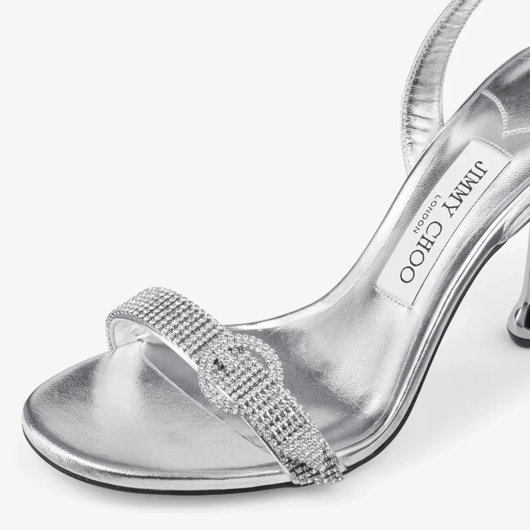 Jimmy Choo Tabatha 95 Silver/Crystal TABATHA95ECM