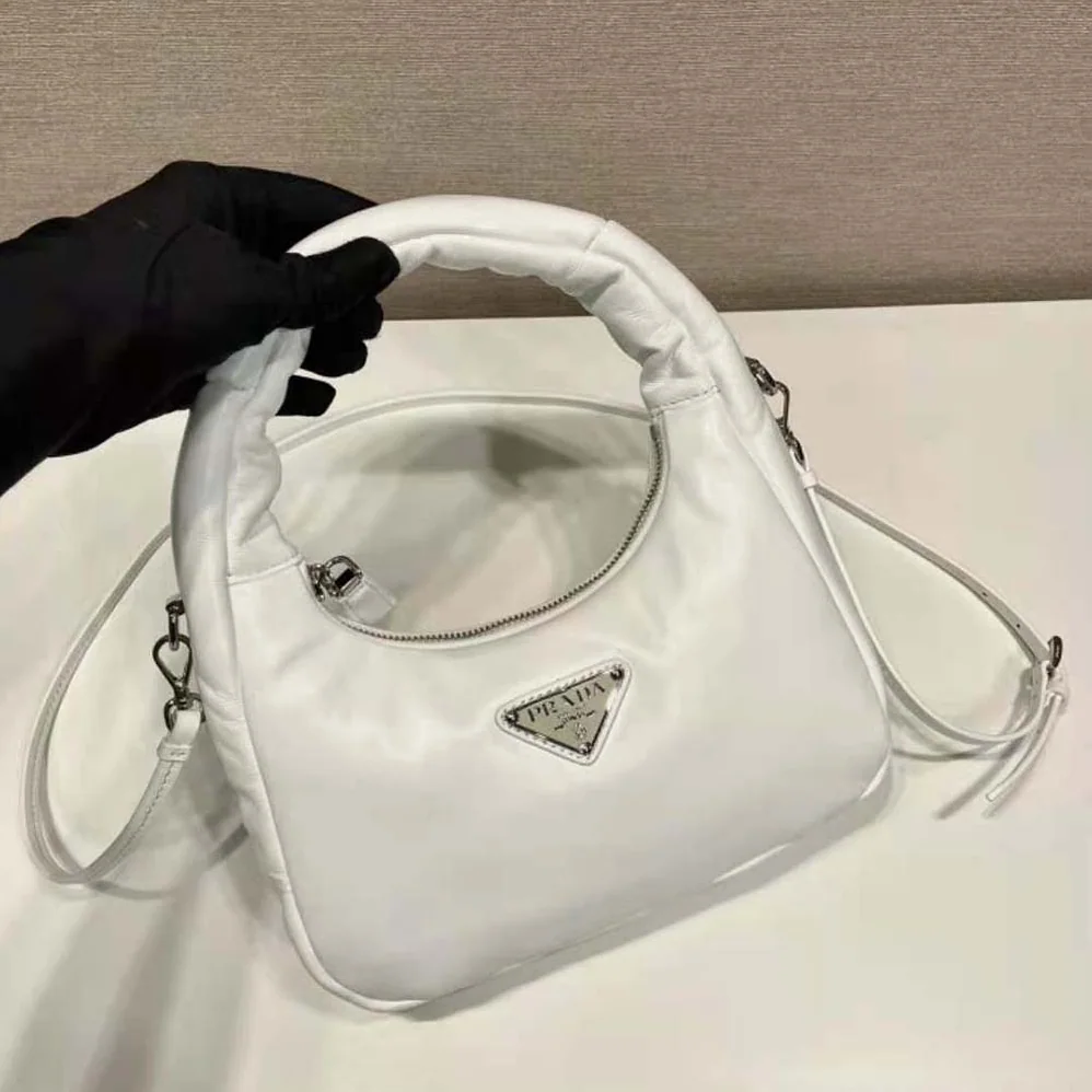 Prada Soft Padded Nappa Leather Mini-Bag for Women in White