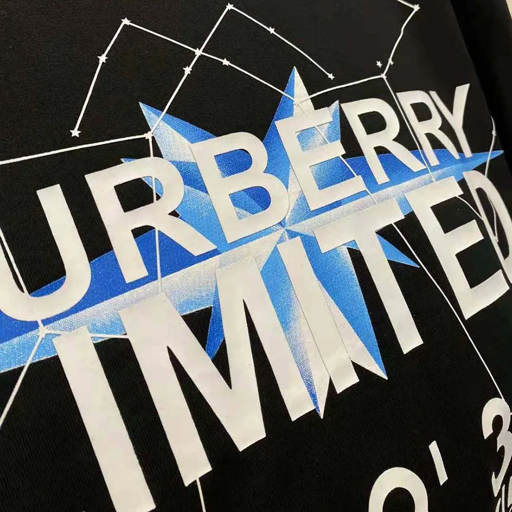 Burberry Constellations Print Oversized T-shirt for Women in Black