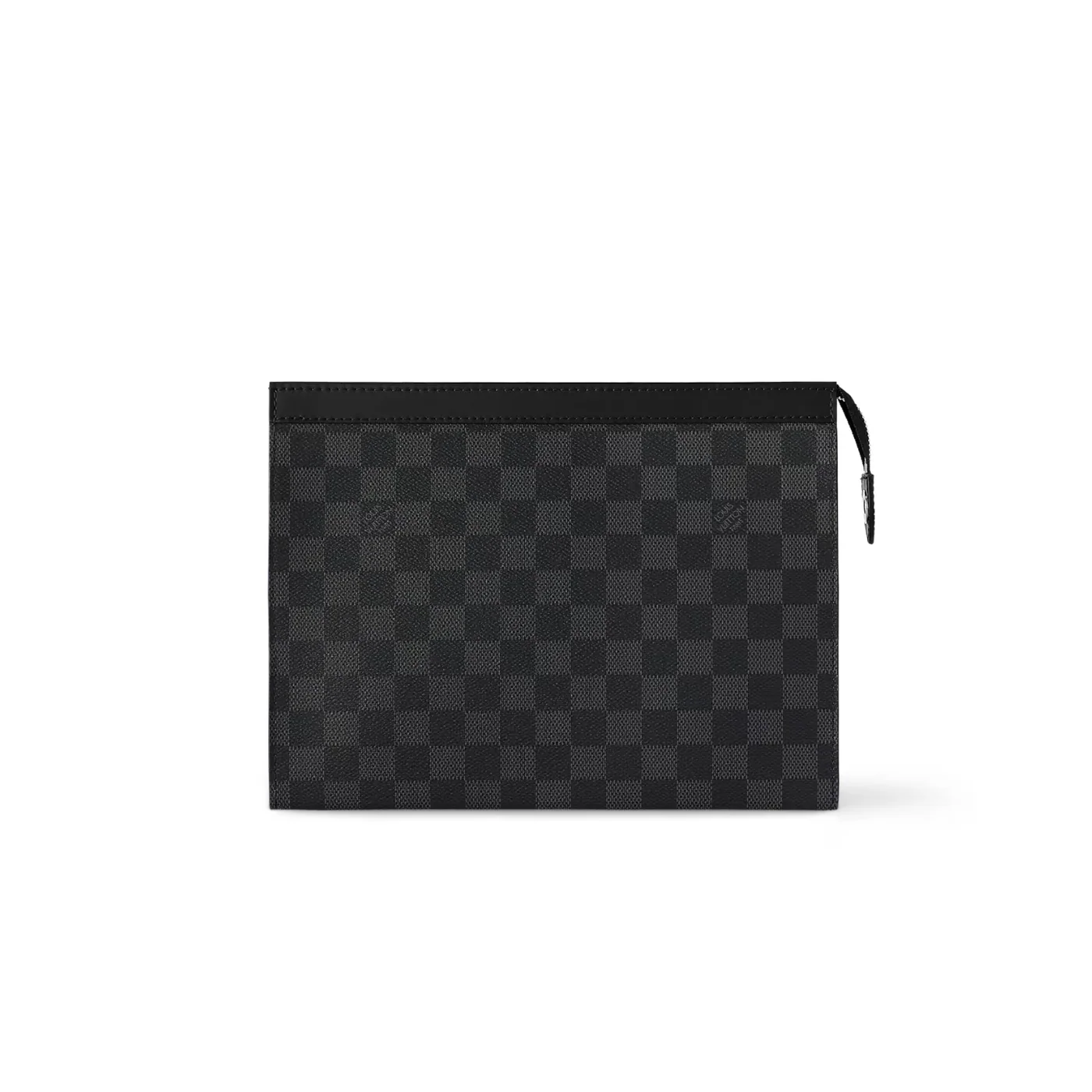 Louis Vuitton Pochette Voyage MM Pouch / Black/ Grey Damier Graphite Canvas Silver Hardware Louis Vuitton Pochette Voyage MM Pouch / Black/ Grey Damier Graphite Canvas Silver Hardware