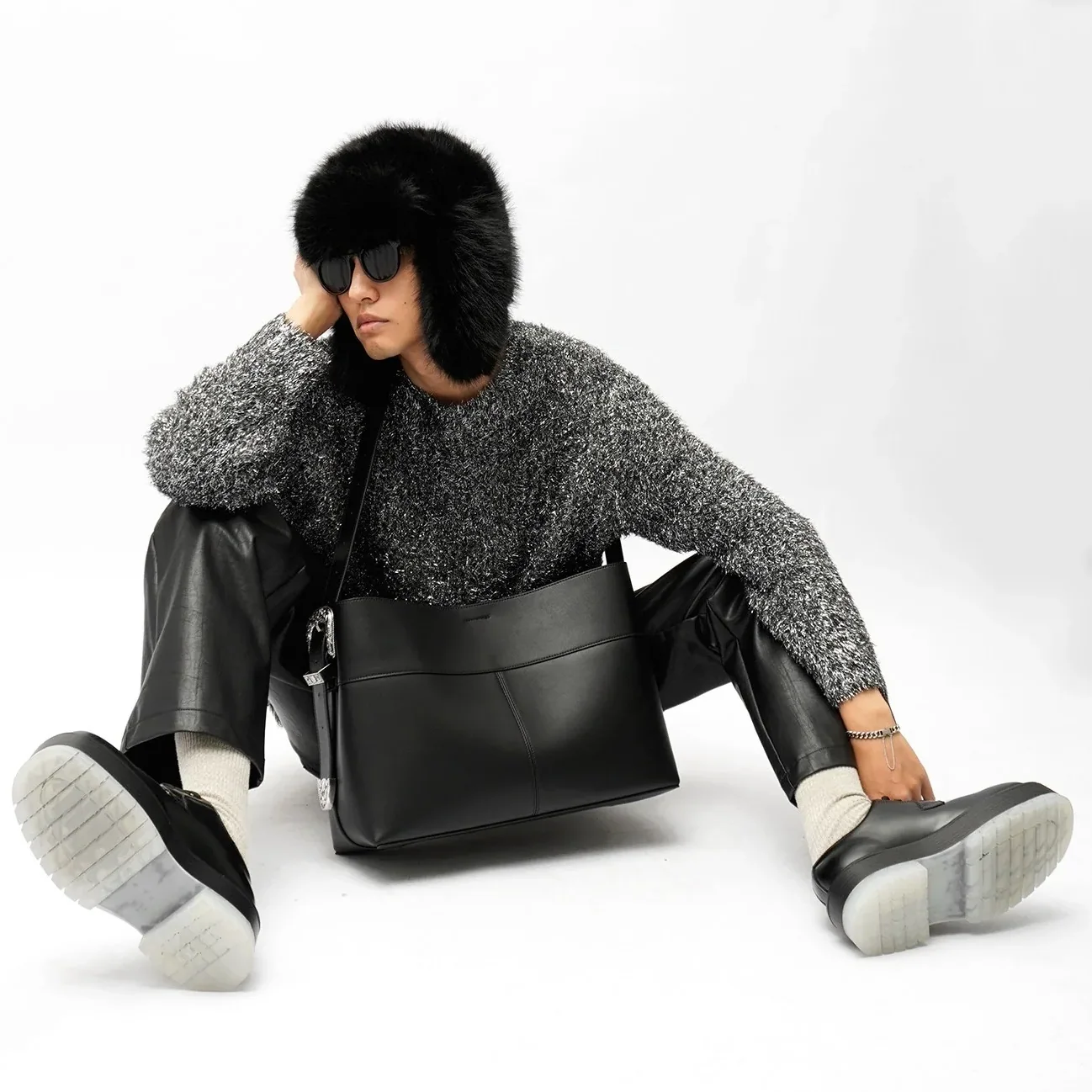 Large Silver Bag For A Niche Designer Piece for Men's