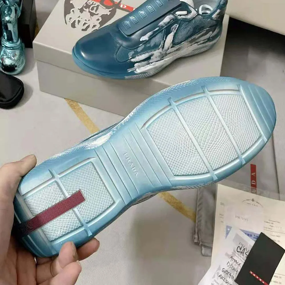 Prada Cass x Prada Americas Cup D3cay Sneakers for Unisex in Navy