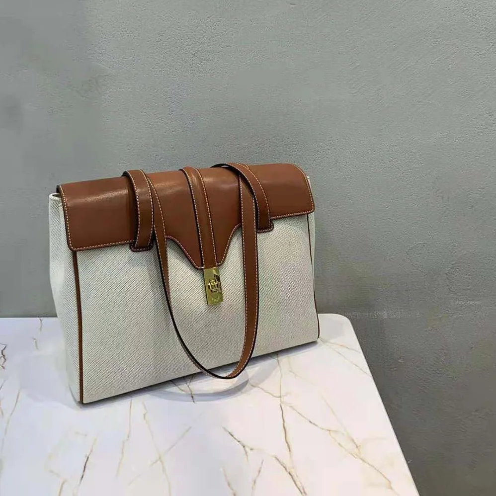 Celine Medium Soft 16 Bag in Textile and Calfskin for Women Celine Medium Soft 16 Bag in Textile and Calfskin for Women