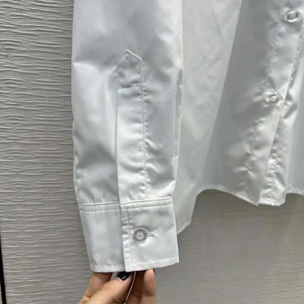 Prada Embroidered Poplin Blouse for Women Prada Embroidered Poplin Blouse for Women