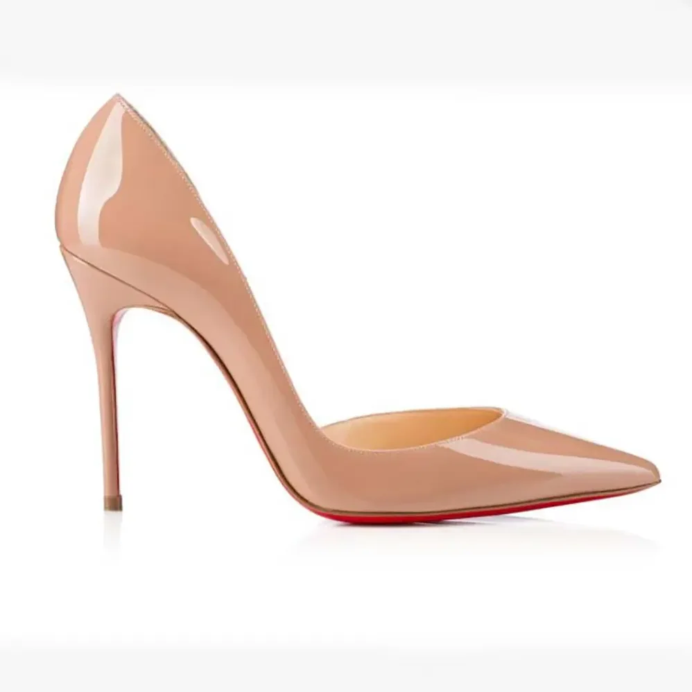 Christian Louboutin Iriza 100 mm Pumps Patent Calf Blush for Women