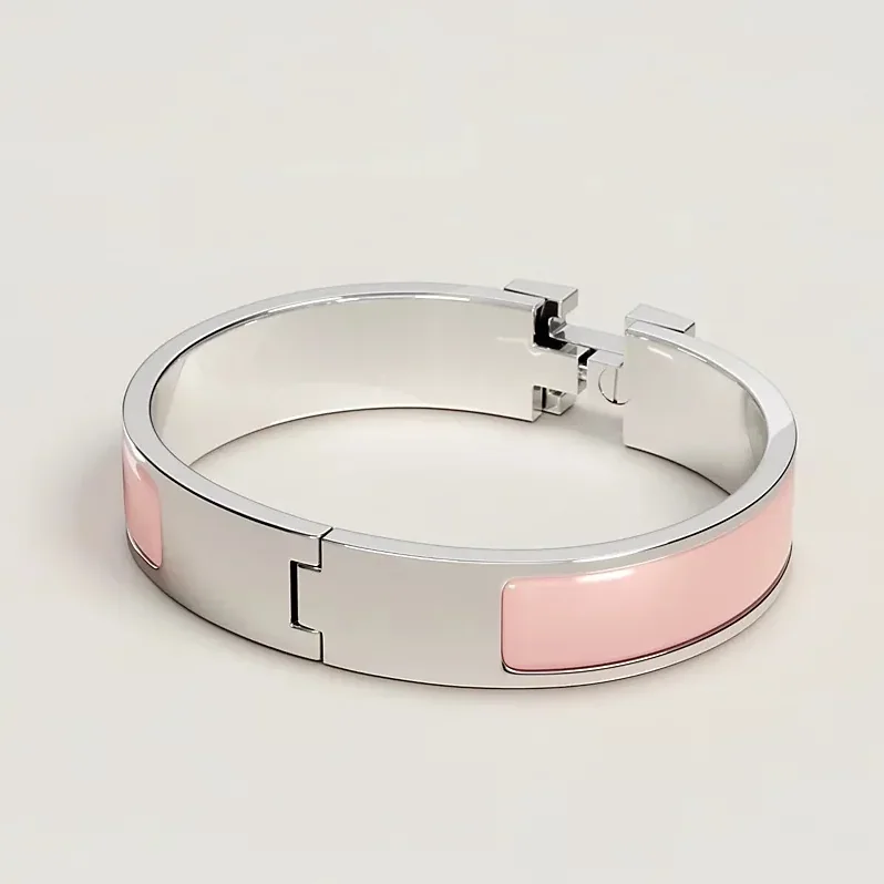 Hermes Clic H Bracelet Rose Candeur Hermes Clic H Bracelet Rose Candeur