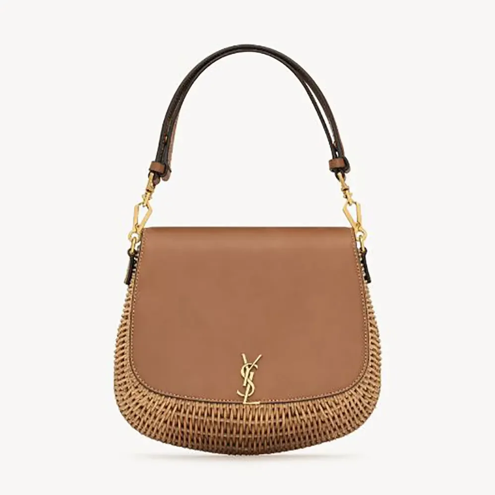 Saint Laurent YSL Mini Voltaire Top Handle Bag in Osier for Women