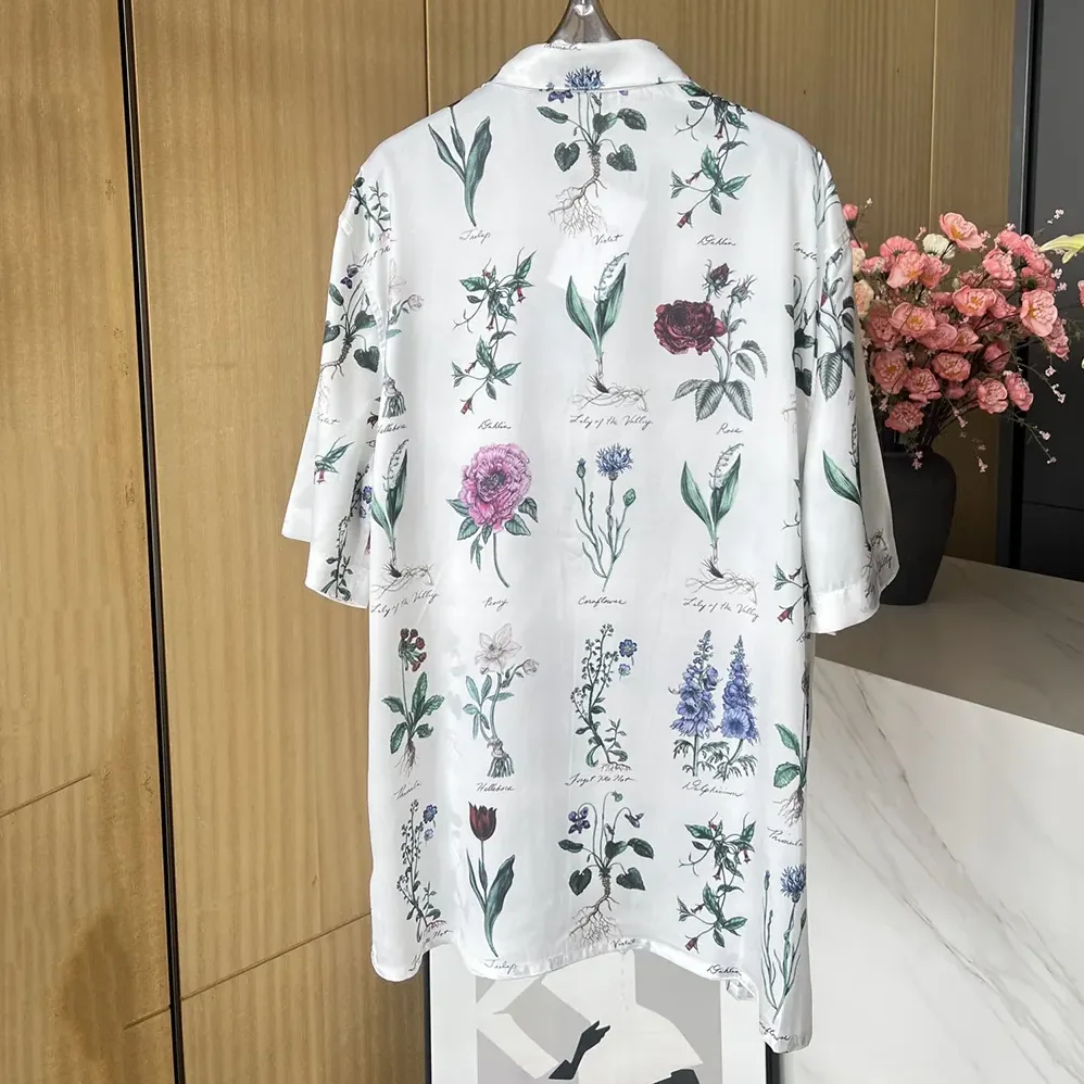 Dior Herbarium Illustration Short for Men in Sleeved Shirt
