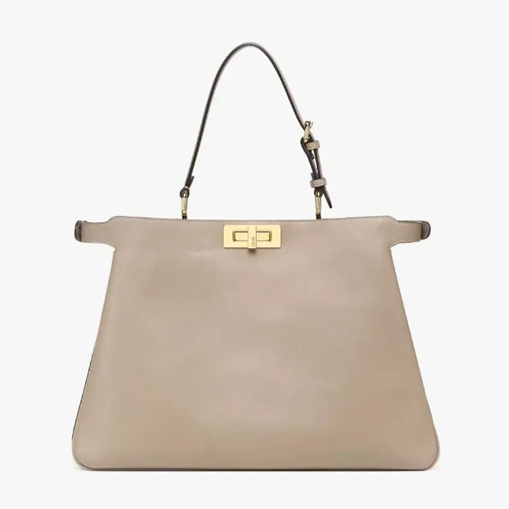 Fendi Peekaboo Soft Large Dove gray Leather Bag for Women