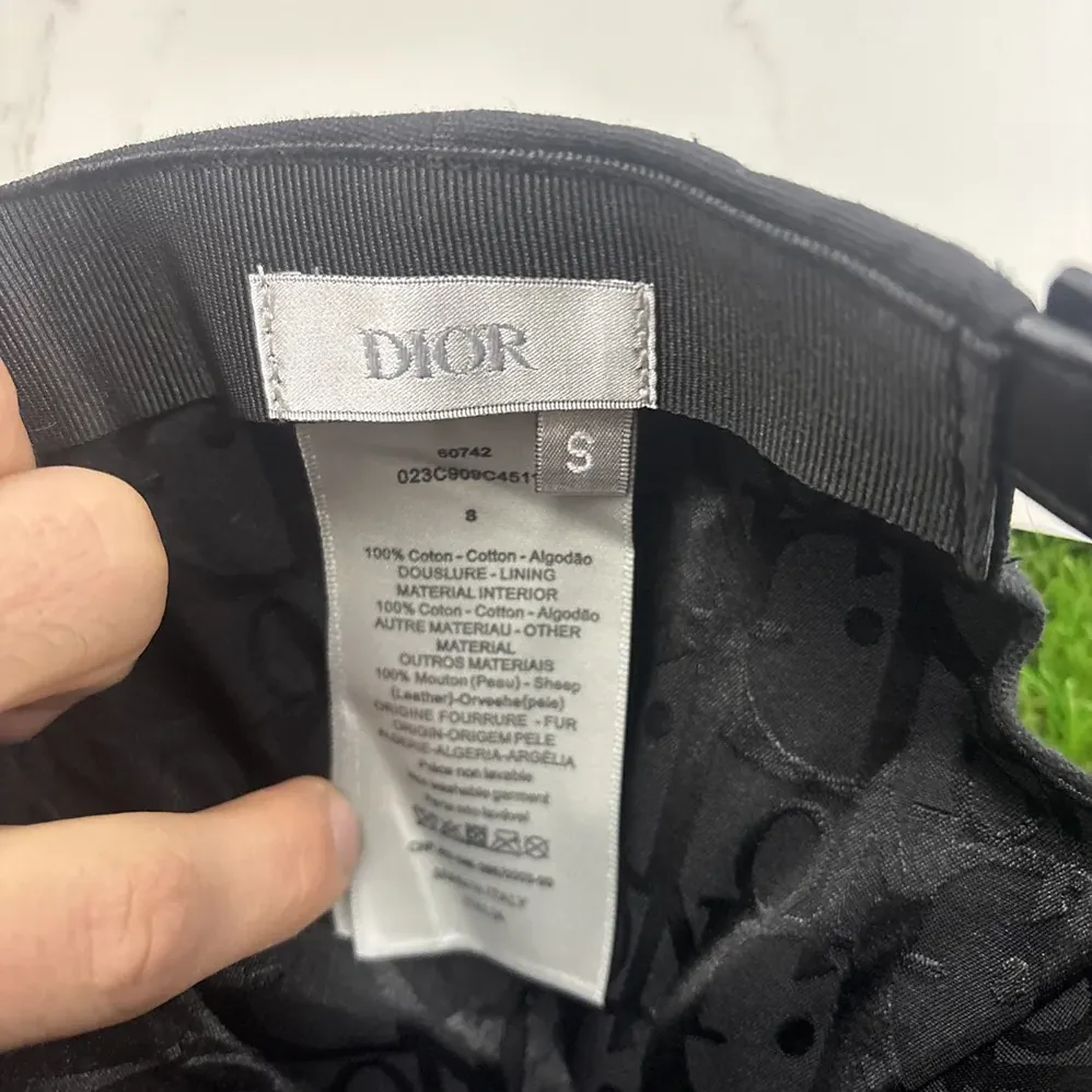 Dior Stussy Embroidered Logo Hat Black Cotton Canvas for Unisex Dior Stussy Embroidered Logo Hat Black Cotton Canvas for Unisex