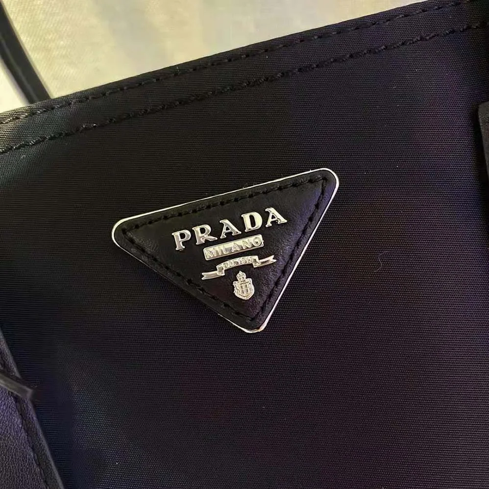 Prada Prada Double nylon and Saffiano Leather Bag for Women in Black