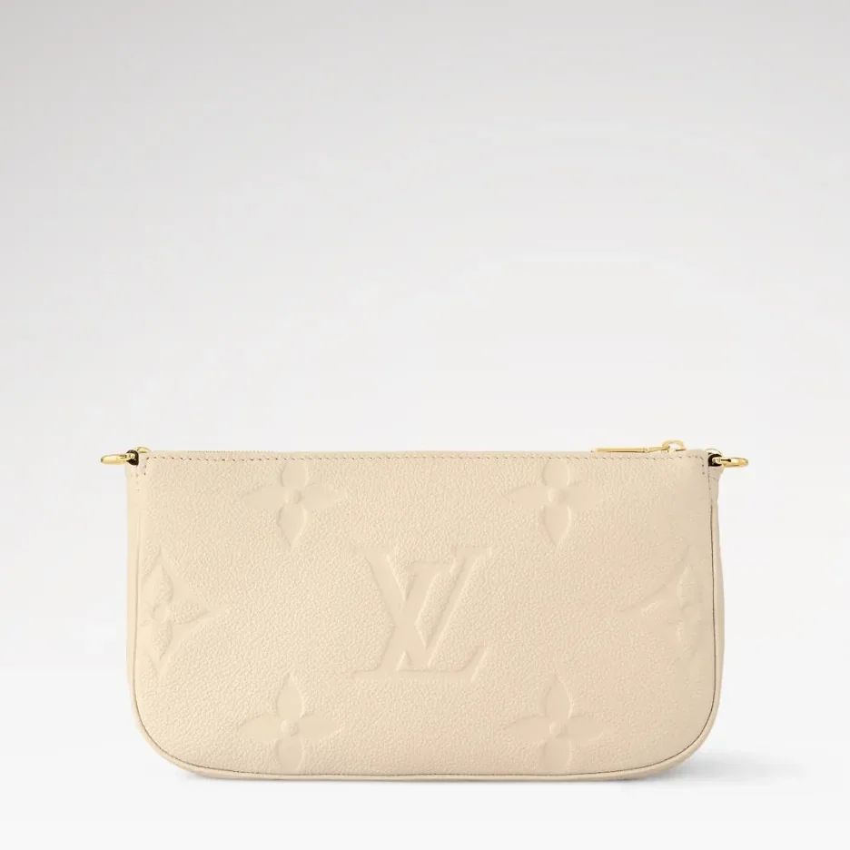 Louis Vuitton Multi Pochette Accessoires Shoulder Bag / Cream Monogram Empreinte Gold Hardware