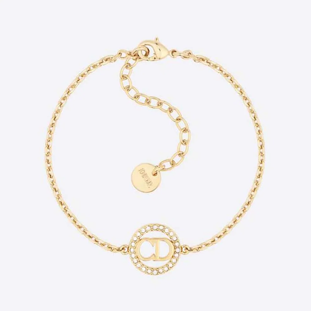 Dior Clair D Lune Bracelet Gold-Finish Metal and Silver for Women in Tone Crystals
