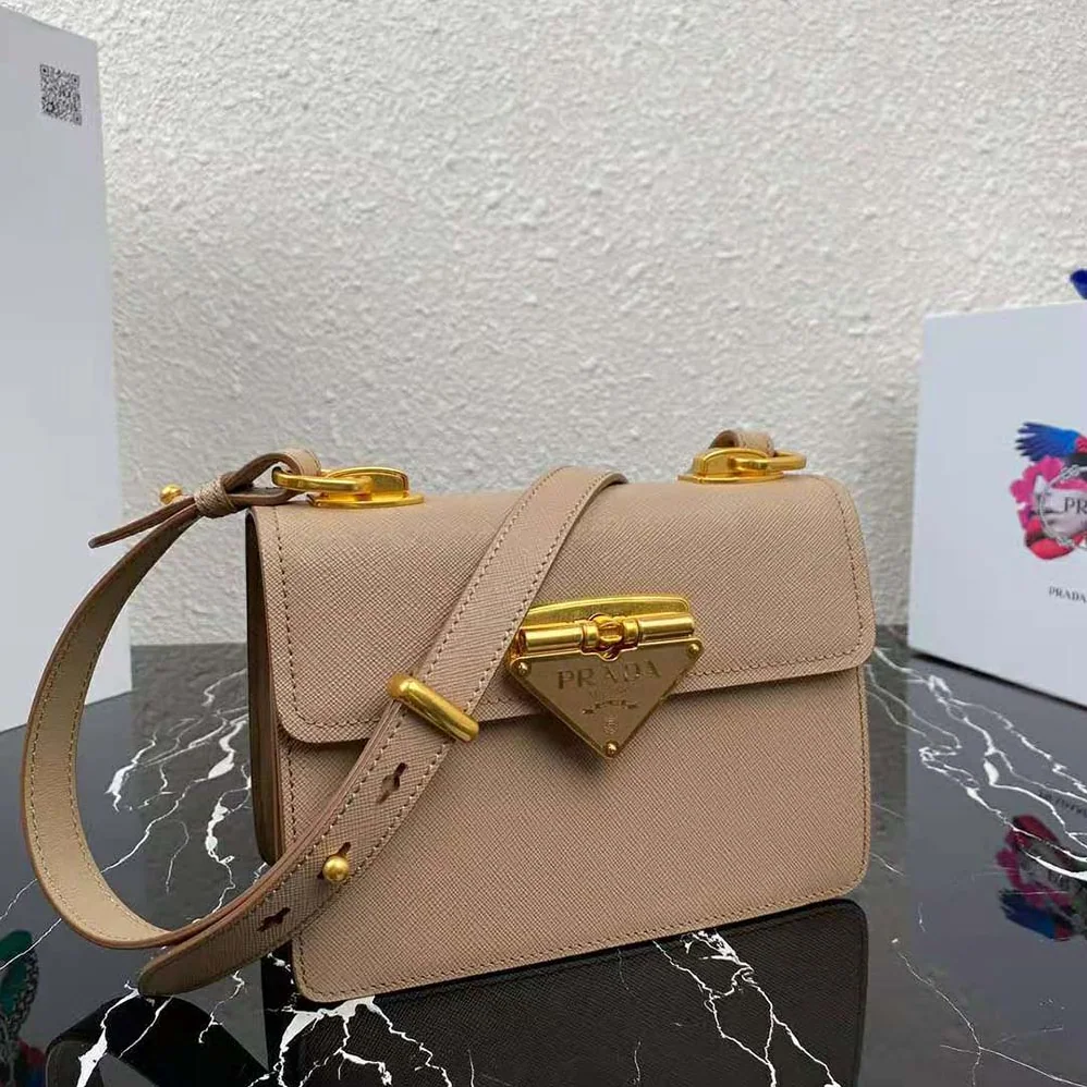 Prada Saffiano Leather Prada Symbole Bag for Women in Pink