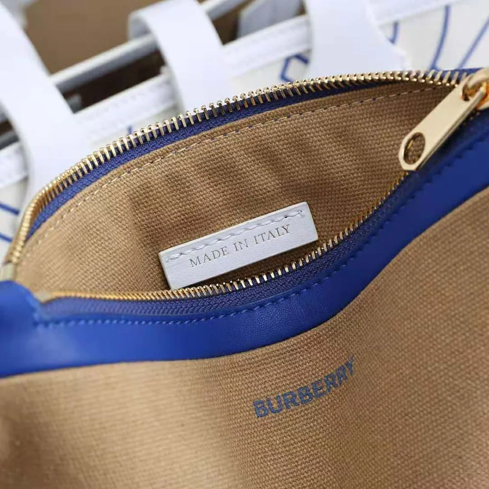 Burberry The Medium Soft Cotton Canvas Belt Bag for Women in Blue Burberry The Medium Soft Cotton Canvas Belt Bag for Women in Blue