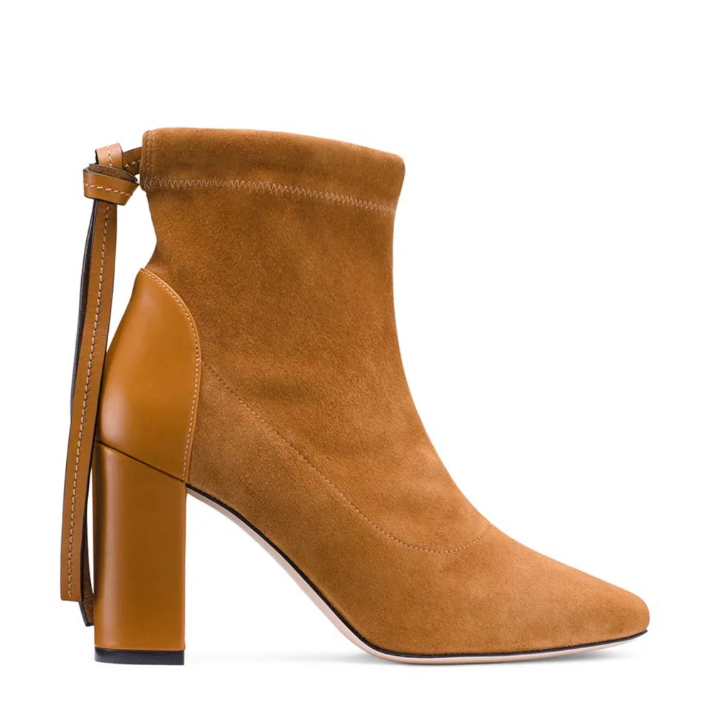 Stuart Weitzman Shoes The Wolfe Bootie 85mm Heel for Women in Brown Stuart Weitzman Shoes The Wolfe Bootie 85mm Heel for Women in Brown