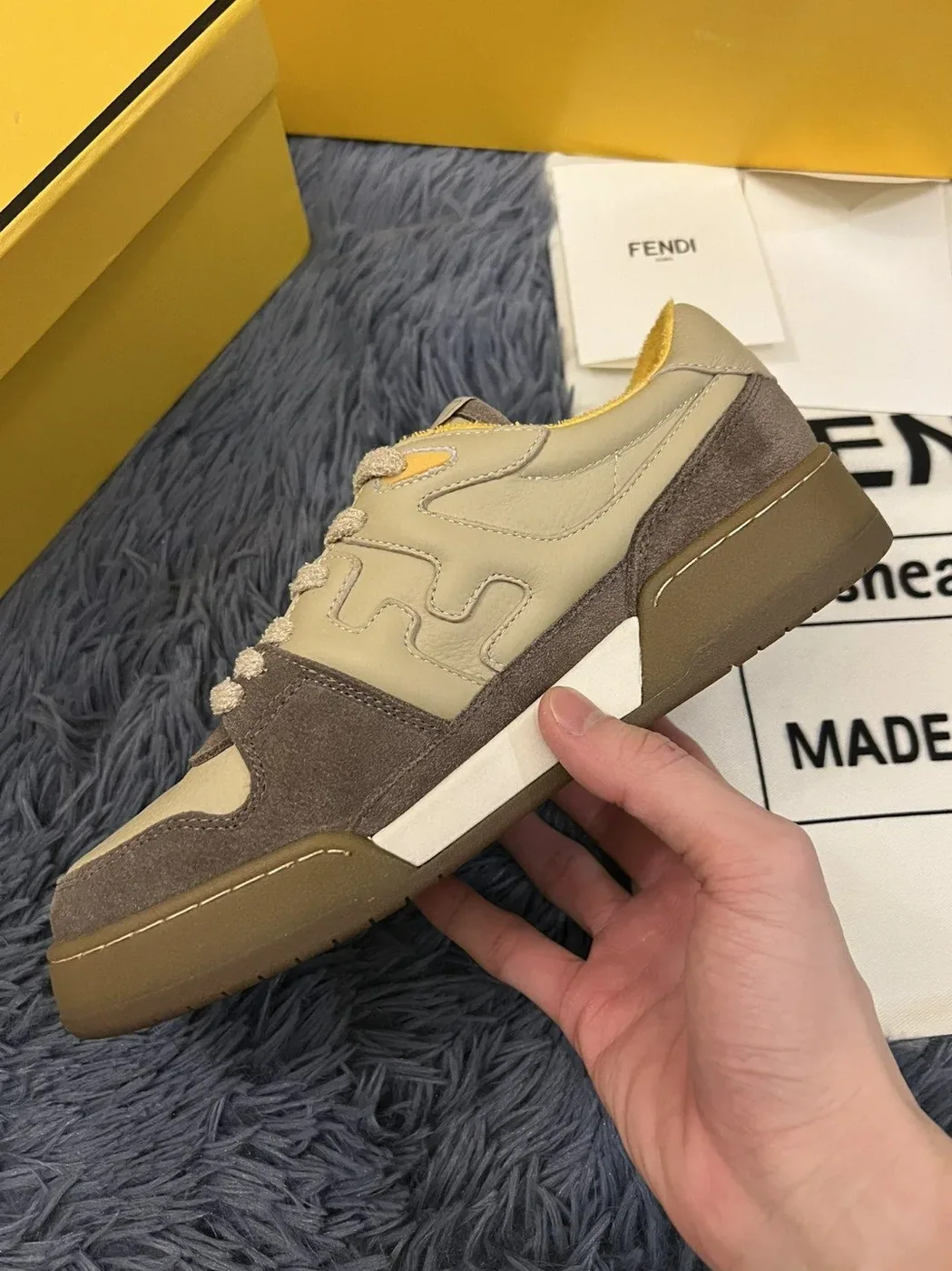 Fendi Match Low Tops In Beige 8E8252AHH2F1FHU Fendi Match Low Tops In Beige 8E8252AHH2F1FHU
