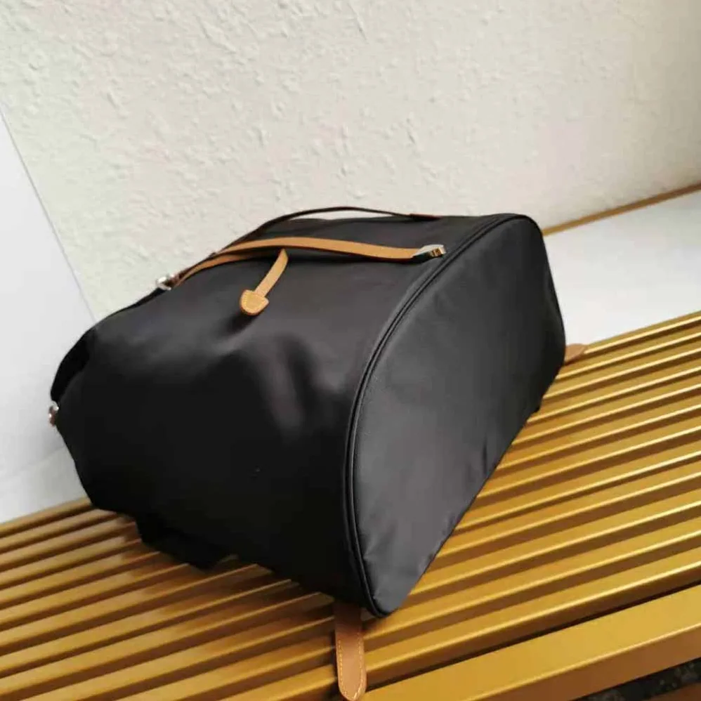 Prada Nylon and Saffiano Leather Backpack for Women in Brown