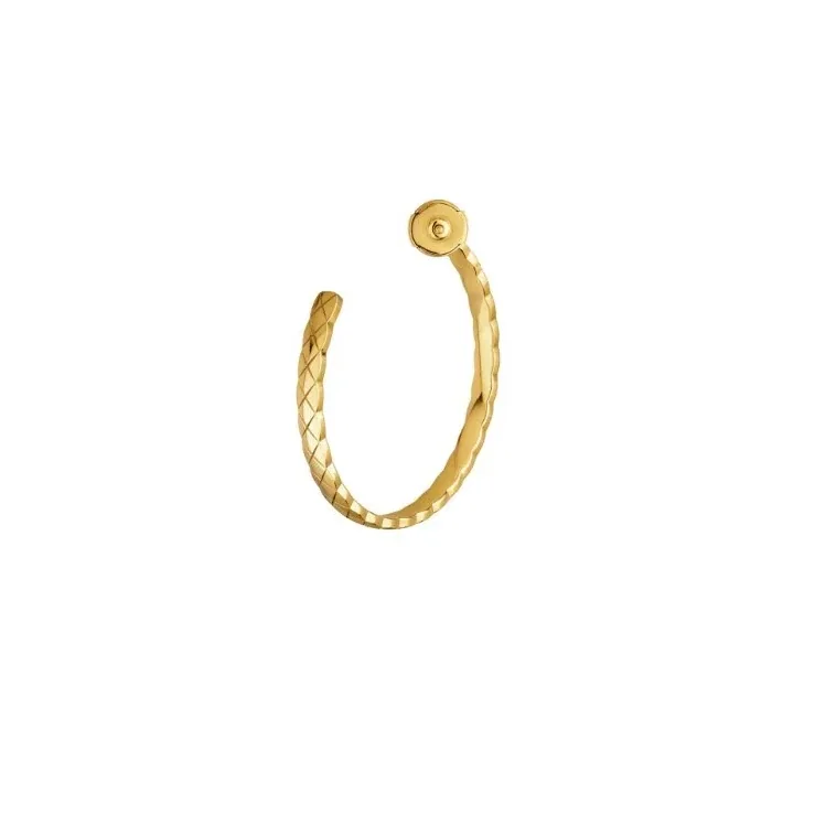 Chanel Coco Crush Hoop Earrings Yellow Gold