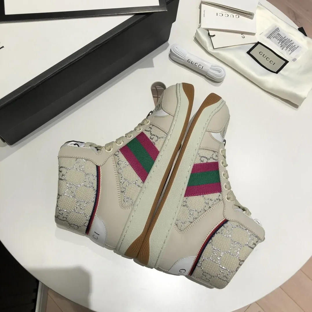 Gucci Screener GG High for Men in Top Beige Pink Green