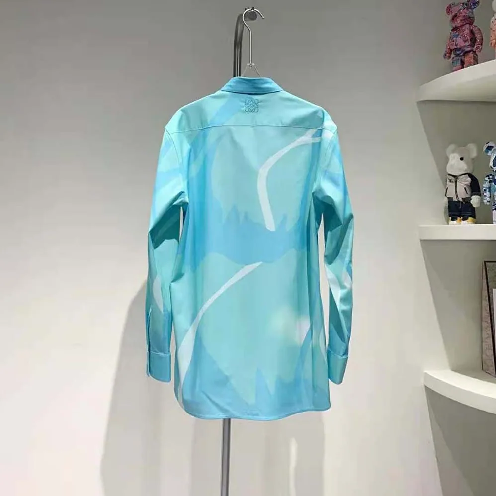 Loewe Chihiro Shirt in Cotton for Women in Lime Loewe Chihiro Shirt in Cotton for Women in Lime