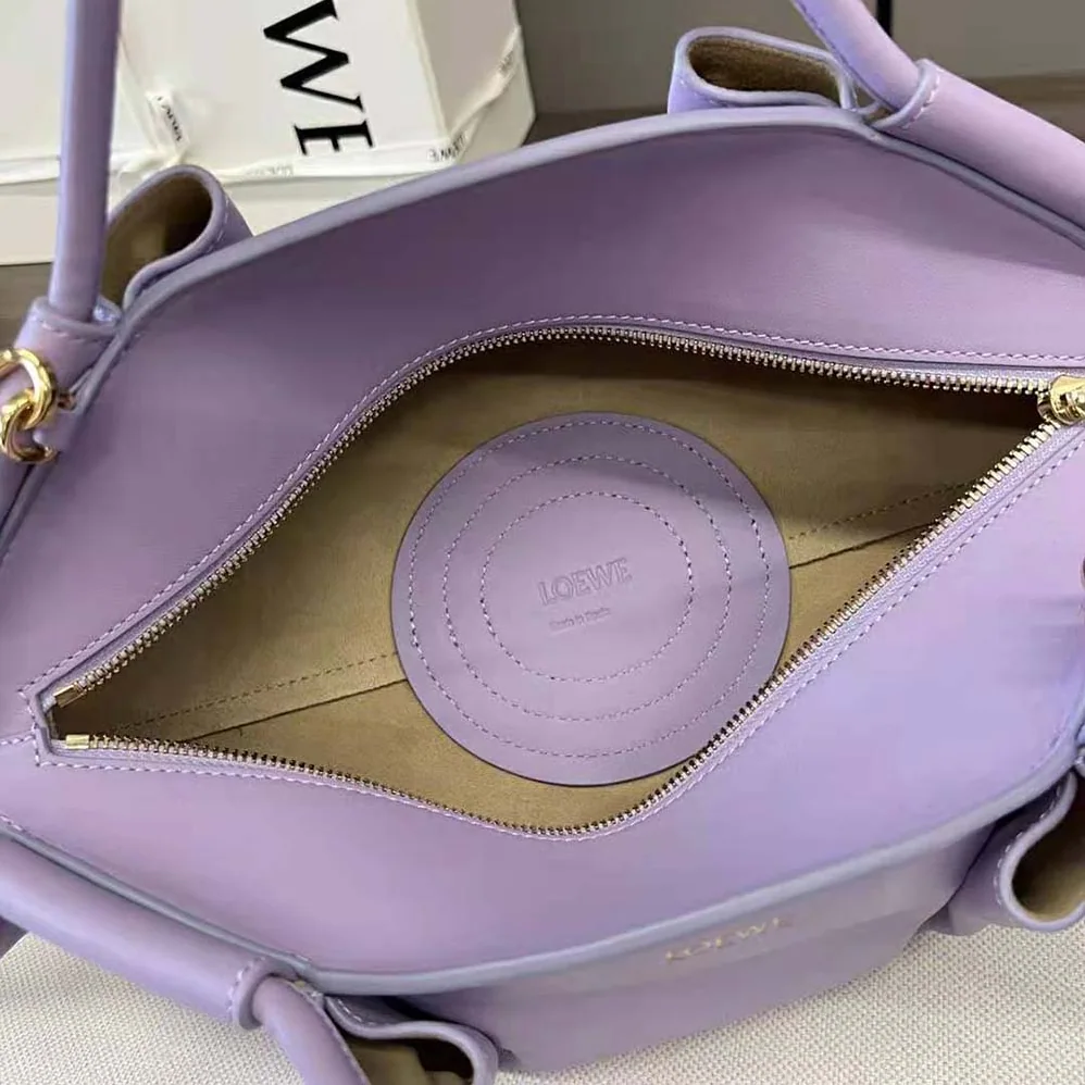 Loewe Small Paseo Bag in Shiny Nappa Calfskin for Women in Purple Loewe Small Paseo Bag in Shiny Nappa Calfskin for Women in Purple
